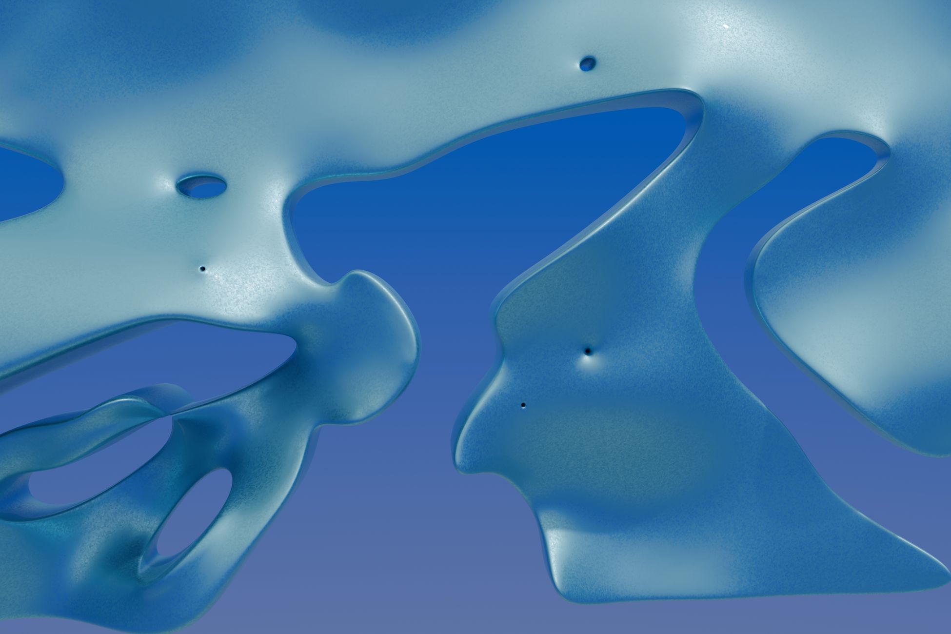 Abstract data visualization in blue and teal